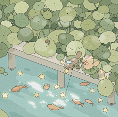 暴躁鲨鱼采集到可爱插画