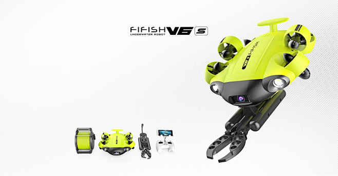 FIFISH V6s - 鳍源科技，水下无人机领导者 : 在FIFISH V6基础上增加机械手，升级电池，增加60%巡航作业时间。-花瓣网
