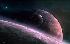 震撼 地球 桌面壁纸 星际 背景图片 太空 电脑壁纸  史诗 宇宙 高清手机壁纸  爆炸 火焰 星球 小行星 撞击地球 