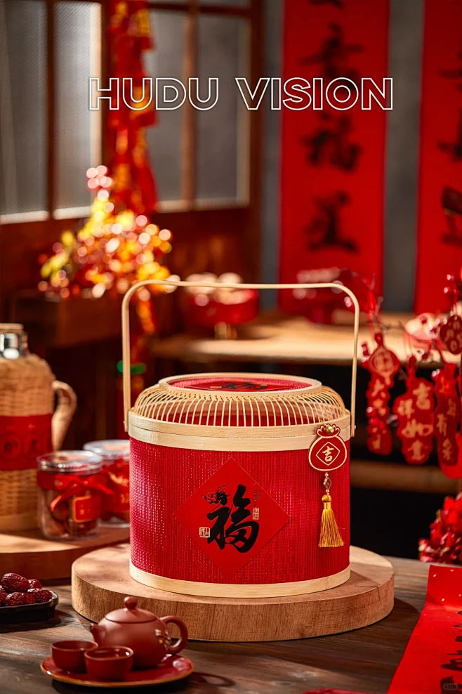 年货礼盒 新年礼盒包装拍摄