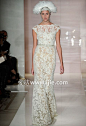 【2014秋冬纽约婚纱时装周】Reem Acra 羽毛雪精灵新娘#羽毛##时尚##设计##创意#