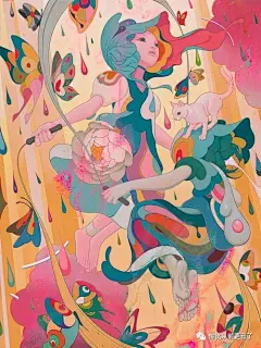 坠入一场诡异华丽的神秘梦魇丨James Jean_作品 : 与目前主流的插画师采用电脑绘制插画不同，James Jean 坚持用纸、木板、颜料进行手工创作，每张画作都伴随着奇妙想法，他说那是独一无二的艺术品。 James Jean为2008春夏PRADA…