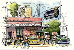 来自James Richard的城市水彩画作 