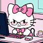 kitty喵演绎暴躁打工人|kitty喵头像