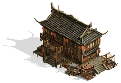 _鹤白采集到场景原画丨国风建筑丨单体