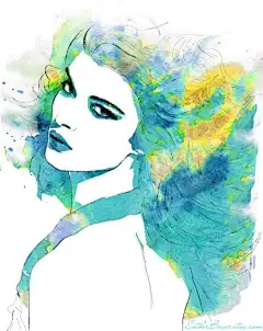 Esther Bayer 水彩时尚肖像插画欣赏 肖像插画 清新 水彩 时尚插画 手绘 少女漫画 唯美 人像插画 
