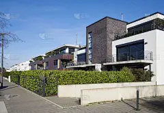现代,公寓,成一排,房屋,天空,蓝色,2020,房屋建设,华贵,步行道路