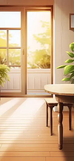 a wood floor in the living room, in the style of realistic scenery, light yellow, everyday objects, uhd image, detailed foliage, terracotta, architectural illustrator