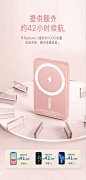 【全新粉色】与乐Magsafe苹果13无线磁吸充电宝iPhone12专用移动电源超薄小巧便携12快充promax手机背夹-tmall.com天猫
