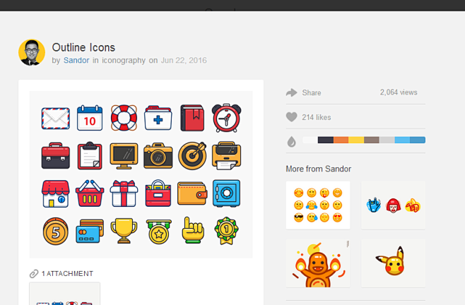 Outline Icons by San...