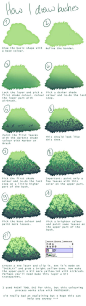 #SAI资源库# 关于动漫植被和草丛的画法~！有更好的画法请说说哈~转需！