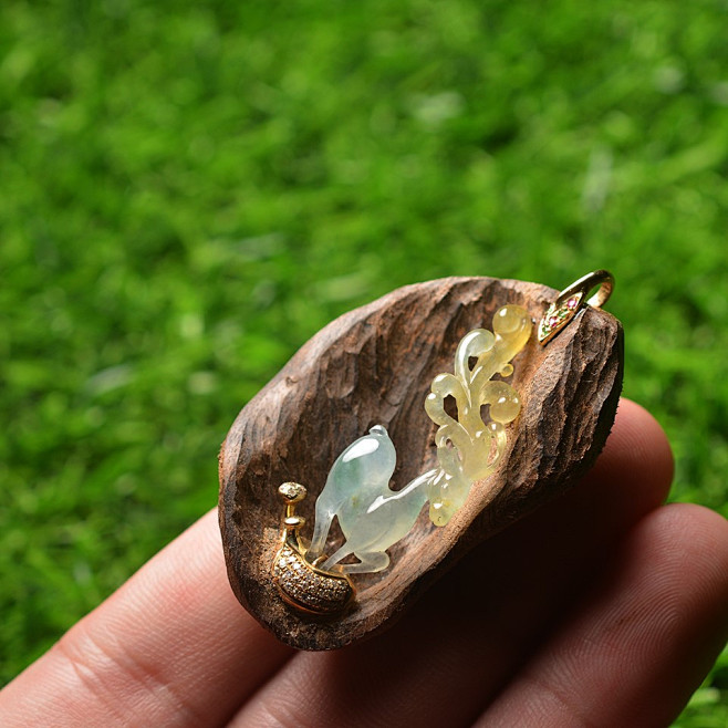 呦呦鹿鸣 作品-玉雕界