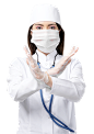 front-view-female-doctor-white-sterile-medical-suit-with-mask-due-covid-showing-ban-sign-white-wall-illness-covid-pandemic-virus-disease
