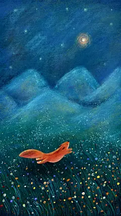 山原的夜色里_蛋清儿～__插画师作品_涂鸦王国gracg.com