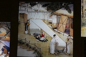 古代缫丝图经纺-花瓣网