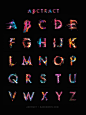 Abstract Paint Typography Alphabet字体设计 字形 字体二次修改设计 艺术字体设计 英文字体 中文字体 美术字设计