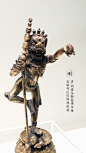 #天津博物馆·茶马古道# 玉树州民俗博物馆藏 清·铜鎏金狮面佛母像 ​​​​