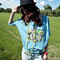 as安都2012新款女装印花圆领蝙蝠长袖套头T恤9040207 预售-tmall.com天猫