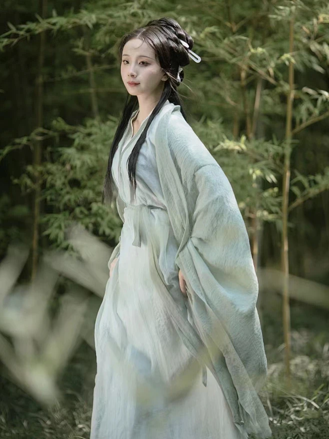 魏晋风汉服女款仙气飘逸2023新款清冷系古装三件套晋制襦裙秋季女-淘宝网-花瓣网