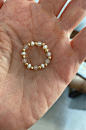 Pearl/moonstone Beaded Gold Filled Ring. Stretch Gold Filled Ring. Elastic Rings. Stacking Rings. Gemstone Rings. Crystal Rings. - Etsy