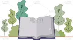 地形,分离着色,书,开着的,讲故事,概念,环境,自然,教育