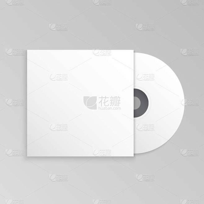 光盘 (Cd) 和封面样机模板, 矢量插图