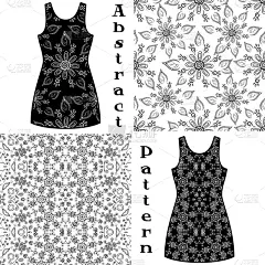 花纹,分离着色,衣服,轮廓,简单背景,纺织品,毕业礼服,剪影,重复,弯曲