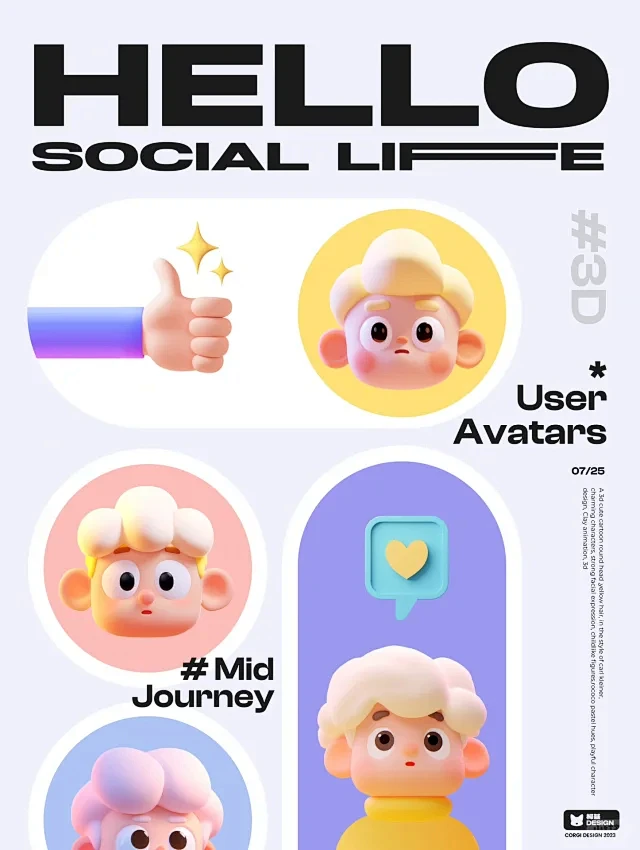 AI-UI | 关于我用MJ生成3D用户...