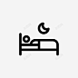 床午睡晚上图标 标识 标志 UI图标 设计图片 免费下载 页面网页 平面电商 创意素材