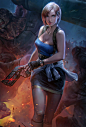 Key Visual for Teppen, jeremy chong : The key visual illustration that was done for Teppen Capcom.
This one is my favourite character Jill Valentine from RE3.
Back then in highschool RE3 was my all time favourite game. i finish several times for this game