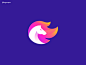 flaming horse web app minimal brand and identity icon branding logo illustration vector design