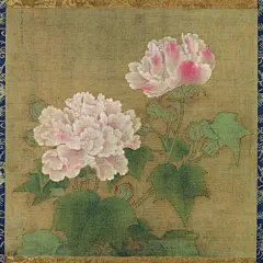 南宋 李迪 红白芙蓉图绢本设色 25.2x26东京