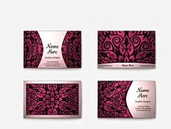 名片矢量图高清素材 个人名片 企业名片 名片模版 商务名片 花纹图案名片 金属质感效果名片 矢量图 免抠png 设计图片 免费下载