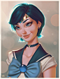 Sailor Mars Portrait, Leandro Franci : Sailor Mars.
A little less angry than the usual