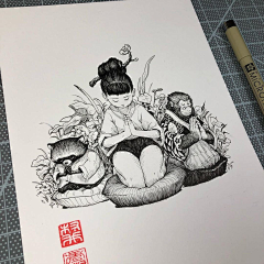 呦右~采集到绘画_速写其他