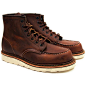 STYLE NO. 1907 : CLASSIC MOC Modeled after Red Wing’s original work boot style, the 1907 is a 6-Inch Moc Toe featuring Copper Rough & Tough leather, white Traction Tred rubber outsole, Norwegian-like: 