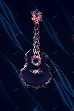 简约创意吉他招生海报背景模板 背景模板 艺术培训 背景 设计图片 免费下载 页面网页 平面电商 创意素材