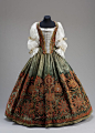 Bodice and skirt, mid-17th century