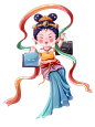吃喝玩乐敦煌人物IP形象