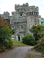 Wray Castle, Cumbria, England, a Victorian-Gothic house, built in 1840 and given…