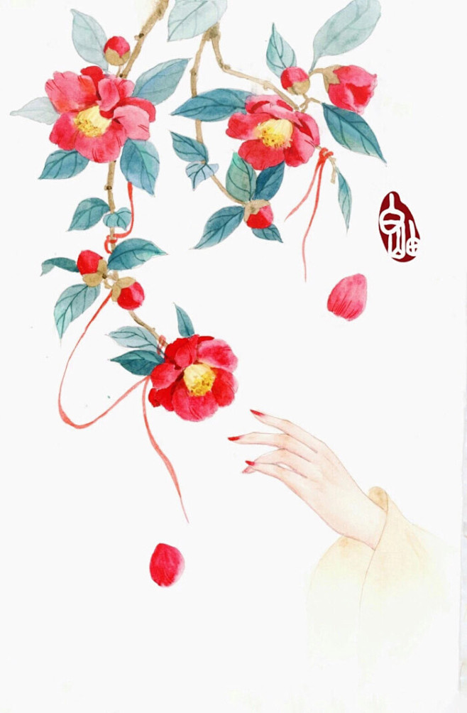【插画师白岫古风少女手绘作品】
一张张美...