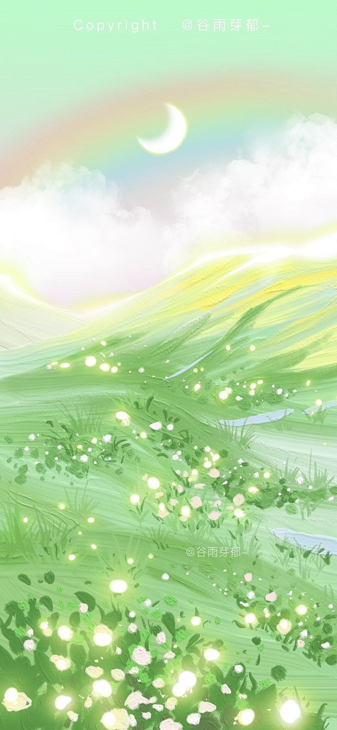 油画棒质感背景绿