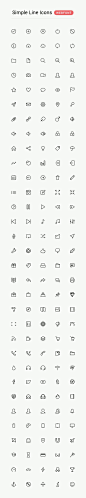 Simple Line Icons Webfont | GraphicBurger