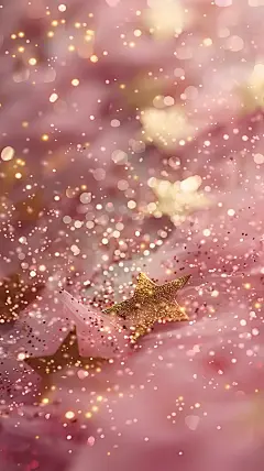 粉色流金 幸运壁纸 ✨粉金旺旺桃花
