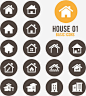 矢量房子小图标矢量图标_88ICON https://88icon.com 房子图标 圆形 简洁