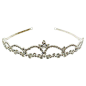 VINTAGE silver & crystal ARCH TIARA 1990s For Sale