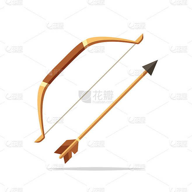 Bow and arrow vector isolated illustration图片_其他图片图片素材-花瓣网