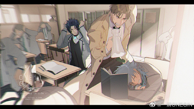 @一靖ONEGIN #DMMD##苍叶0422生日快乐# 「有你的每一天 都是闪闪发光的日子」 爆画了三天终于踩着末班车赶上了（虽然没赶上日本 ...