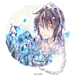 #剑网3#霸刀出来前开始画的正太与花……结果摸到现在才摸完……没有喵太新加的刀太就给朵大红花好了@剑网3有爱同人秀