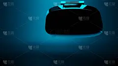 一个抽象的科幻背景的3d渲染插图。用于名片模板、名片、邀请函、广告、横幅、商业用途